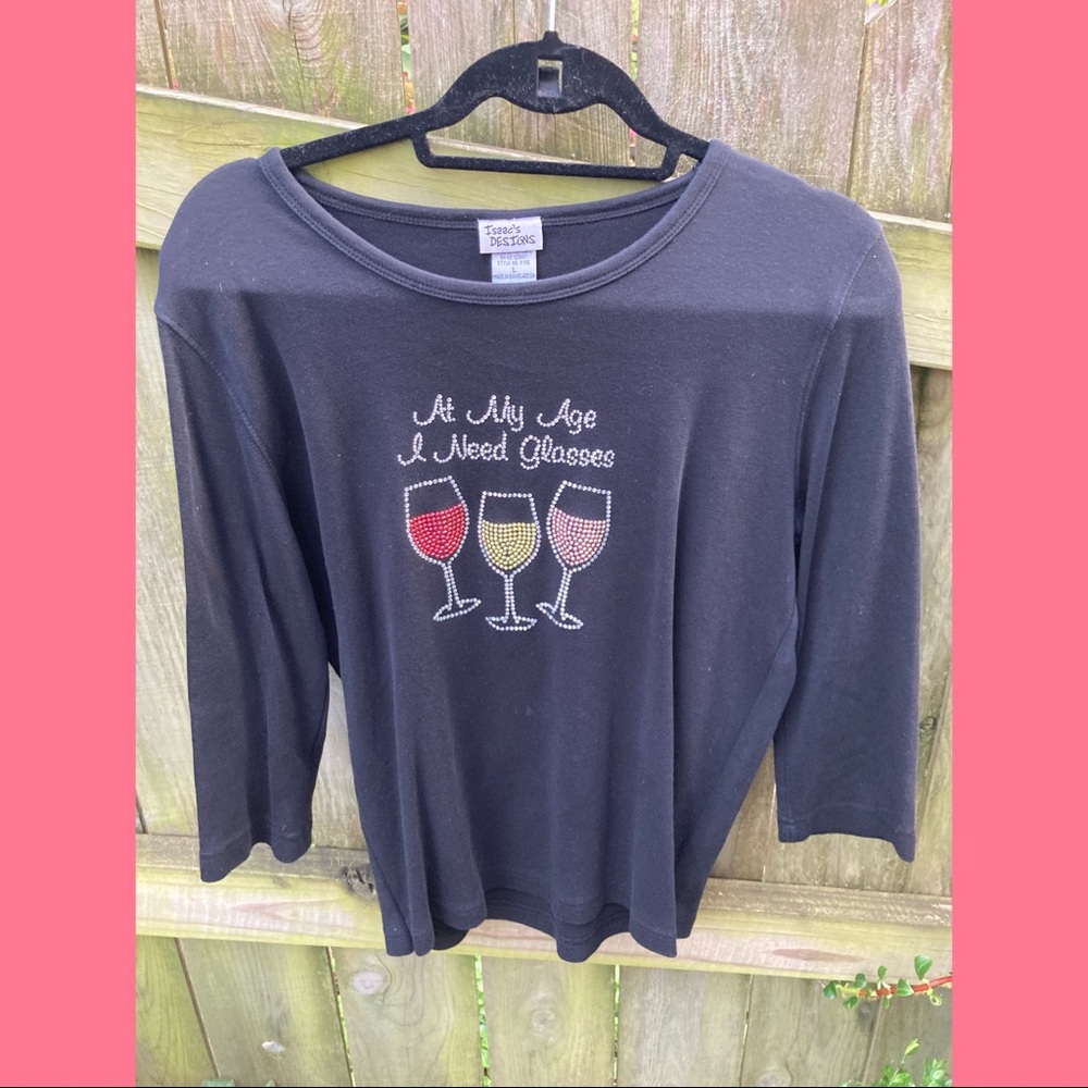 Age and Wine Joke Shirt M